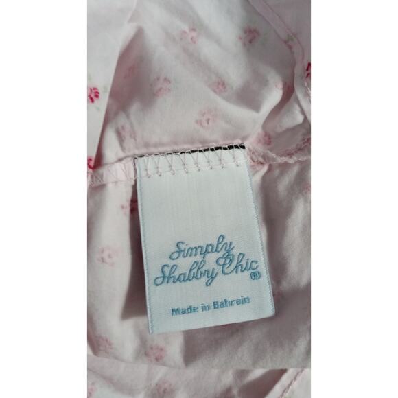 Simply Shabby Chic Standard Pillow Case Pink Rosebuds Cotton - Picture 3 of 4